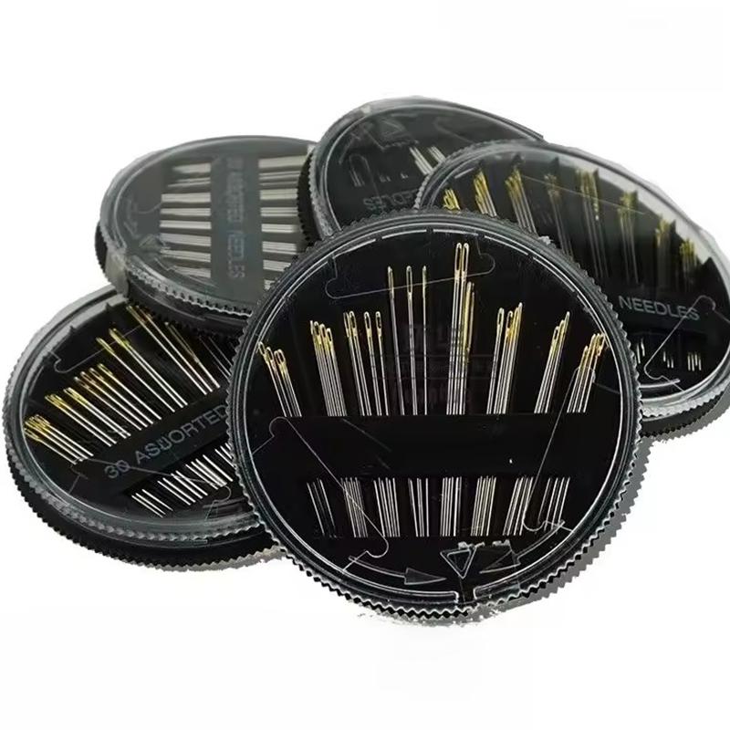 1/2/4Set Handcraft Sewing Needles Assorted Size Pin Gold Tail Needle Disk Suitable for Embroidery Mending Home DIY Acssory ZYF