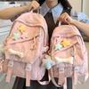 Schoolbags for Children Elementary School Students  Girls with High Looks  Ins Splicing Junior High School Students with High School Backpacks