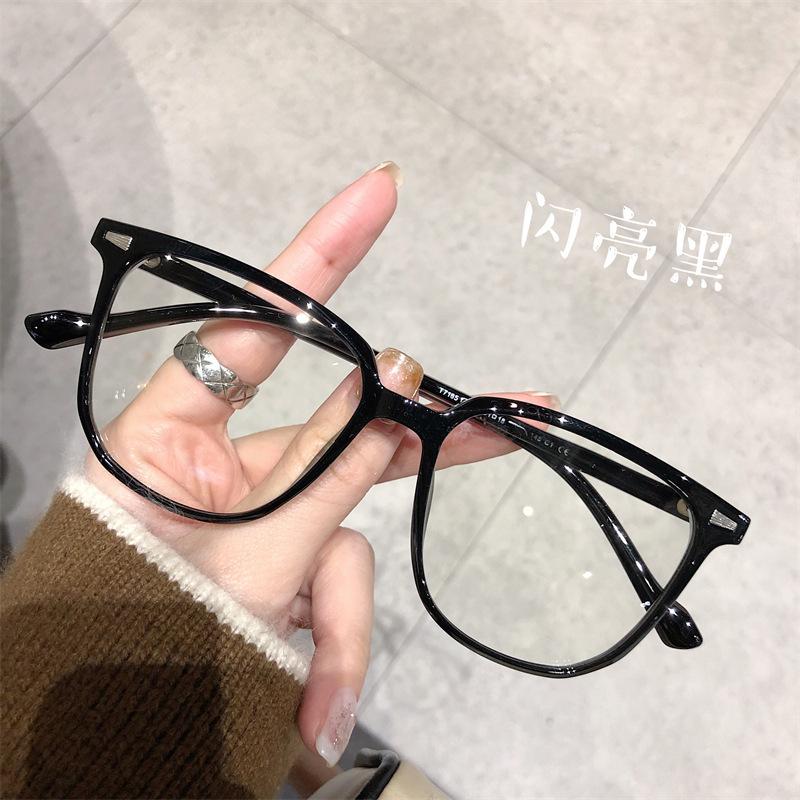 3Pcs Fashion Women Large Square Glasses Anti-Blue Light Clear Eyeglasses Ultralight Unisex Transparent Computer Glasses