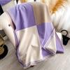 Fashion Korean-Style Colorblocked Faux Cashmere Scarf For Women Air Conditioner Shawl Elegant Thickened Cold-Proof Wrap For Autu
