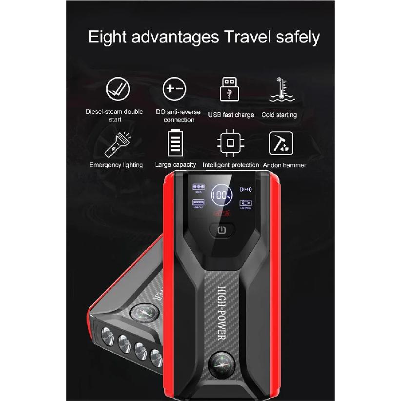 12v Portable Car Jump Starter 28000mAh Automotive Battery Charger Power Bank Booster For Car Starting