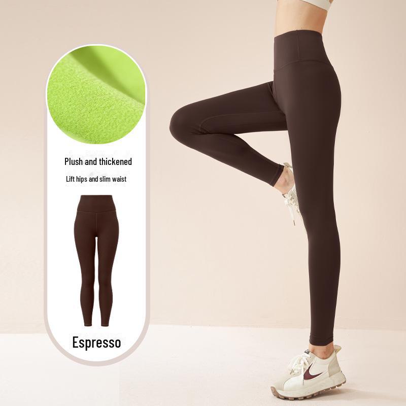 

Зимние бархатные штаны для йоги с высокой посадкой Juyitang Double Extra Large