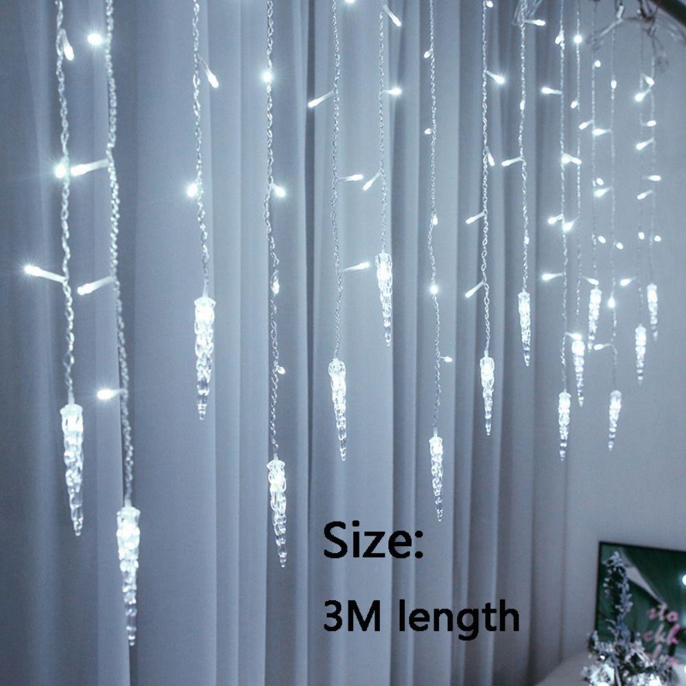 Plastic Fairy String Lights Multicolor White Curtain Lamp Colorful Party Lights  Home Decor