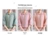 Spring-Summer 2025 Women's Three-Quarter Sleeve Knit Top with Stylish Lapel for Middle-Aged and Elderly Women