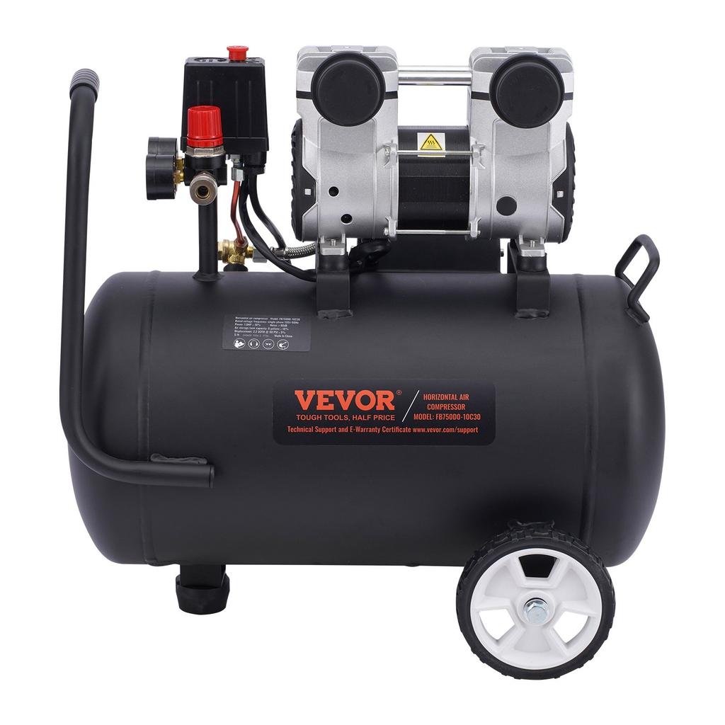 VEVOR Air Compressor, 8 Gallon Steel Tank, 1HP 2.2 CFM@90 PSI Oil Free Air Compressor & Max. 120PSI Pressure