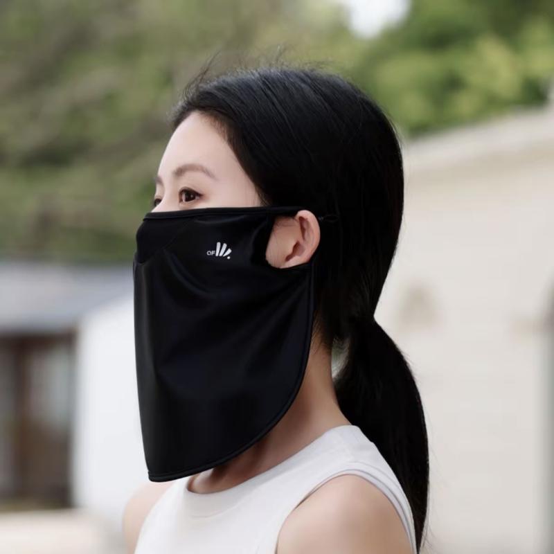 Ice Silk Women Face Mask UV Defense Elegant Neck Cover Lightweight Outdoor Sun Protection for Driving