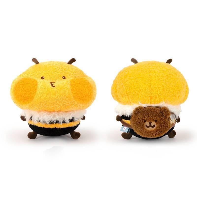 Plush Honey Bee Doll Pillow Gift Play Bear Rabbit Backpack Decoration Expression