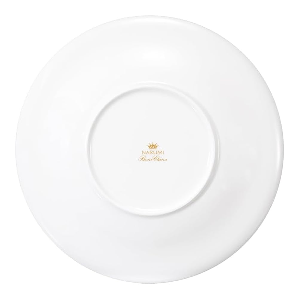 NARUMI Waltz Plate, 20cm, White, Simple and Stylish, Rimmed, Microwave-Safe, Dishwasher-Safe, 52215-6019