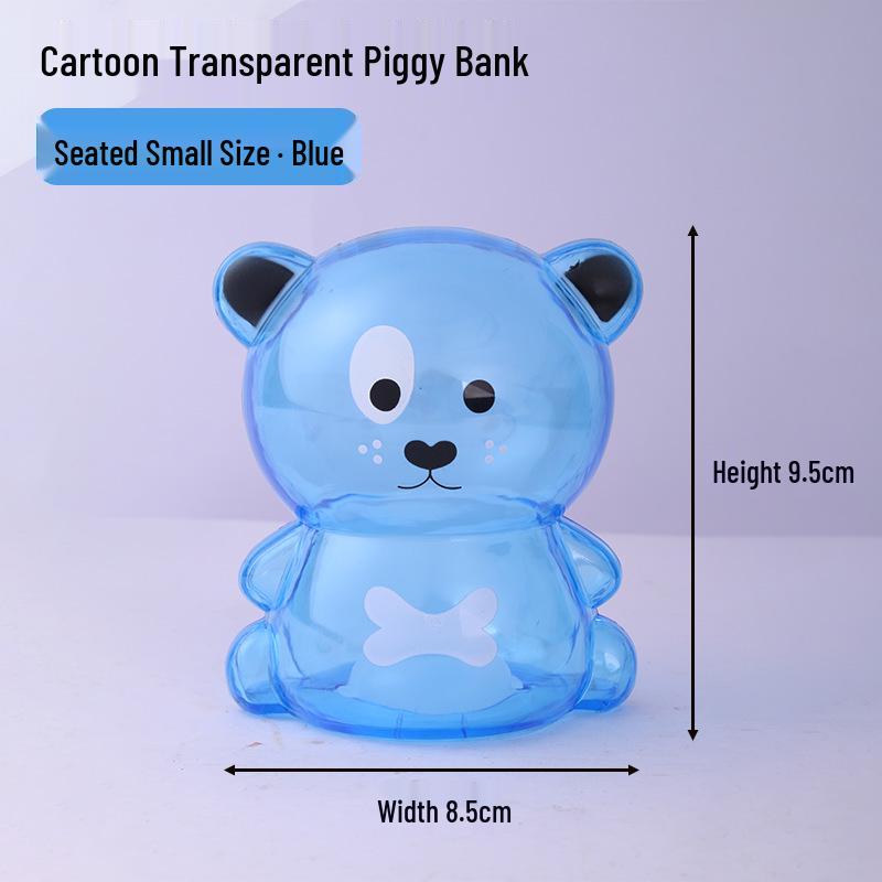 Clear Bear Coin Bank & Candy Jar for Kids' Birthdays