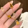 18K electroplated zircon gourd hollow adjustable bracelet new Chinese retro bracelet temperament niche jewelry