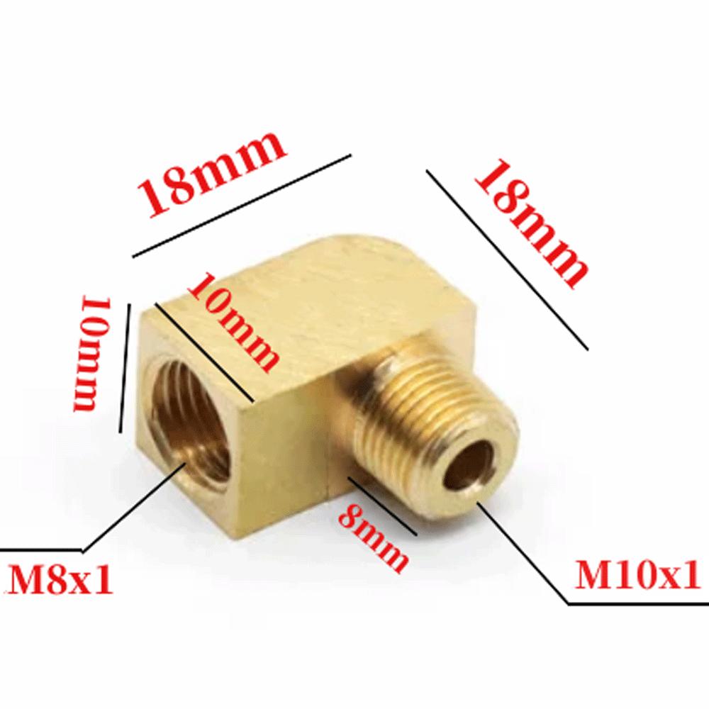 M6 M8 M10 1/8" BSP Male Female Elbow 90 Degree Block Brass Pipe Fitting Connector For Compreesion Fitting Oil Lubrication