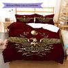 Roman SPQR Pattern Bedding,Quilt Set Quilt Cover Pillowcase Home Birthday Gift (1 * duvet cover + 2 * pillowcase, without core)