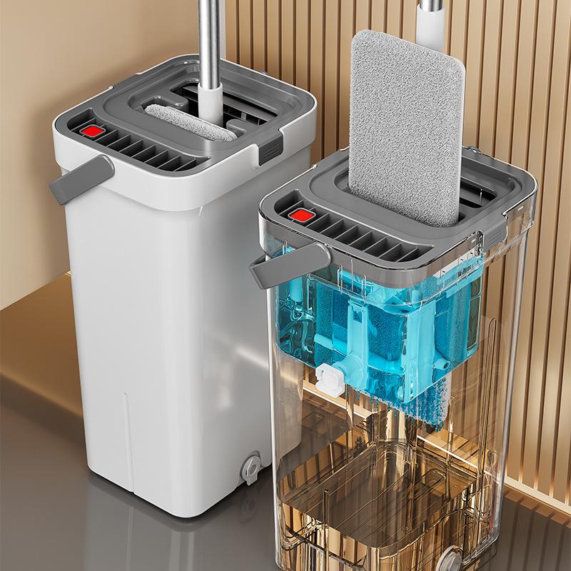 New dirty separation mop rag free hand washing tablet household one mop floor artifact mop antibacterial mute set includes 1 cloth