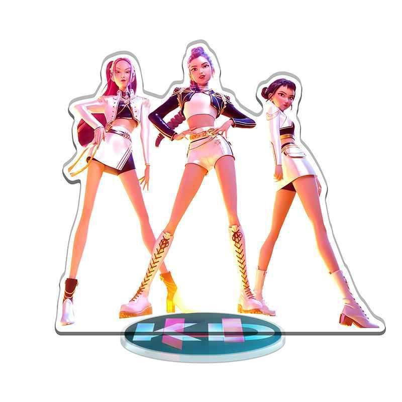 Anime KPop Demon Hunters Acrylic Stand Desktop Decor Cartoon Anime Figure Rumi Mira Zoey Sussy Dolls Fans Gift