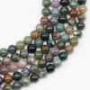 1strand/lot 4/6/8/10/12mm Natural Stone Indian Agates Bead Round Loose Spacer Beads For Jewelry Making Findings DIY Bracelet