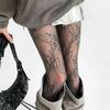 Women Sexy Hollow Out Mesh Fishnet Pantyhose Lolita Sweet Girls Punk Style Floral Tights Colorful Thigh High Stockings Lingerie