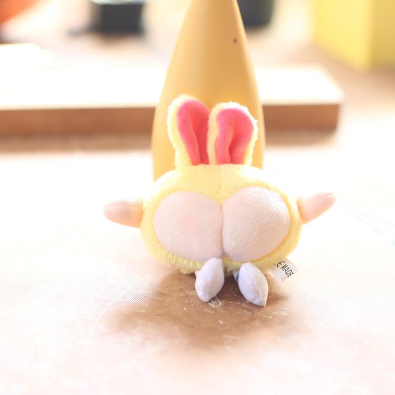 Cute Bunny Plush Keychain With Pp Cotton Filling For Bags And Keys