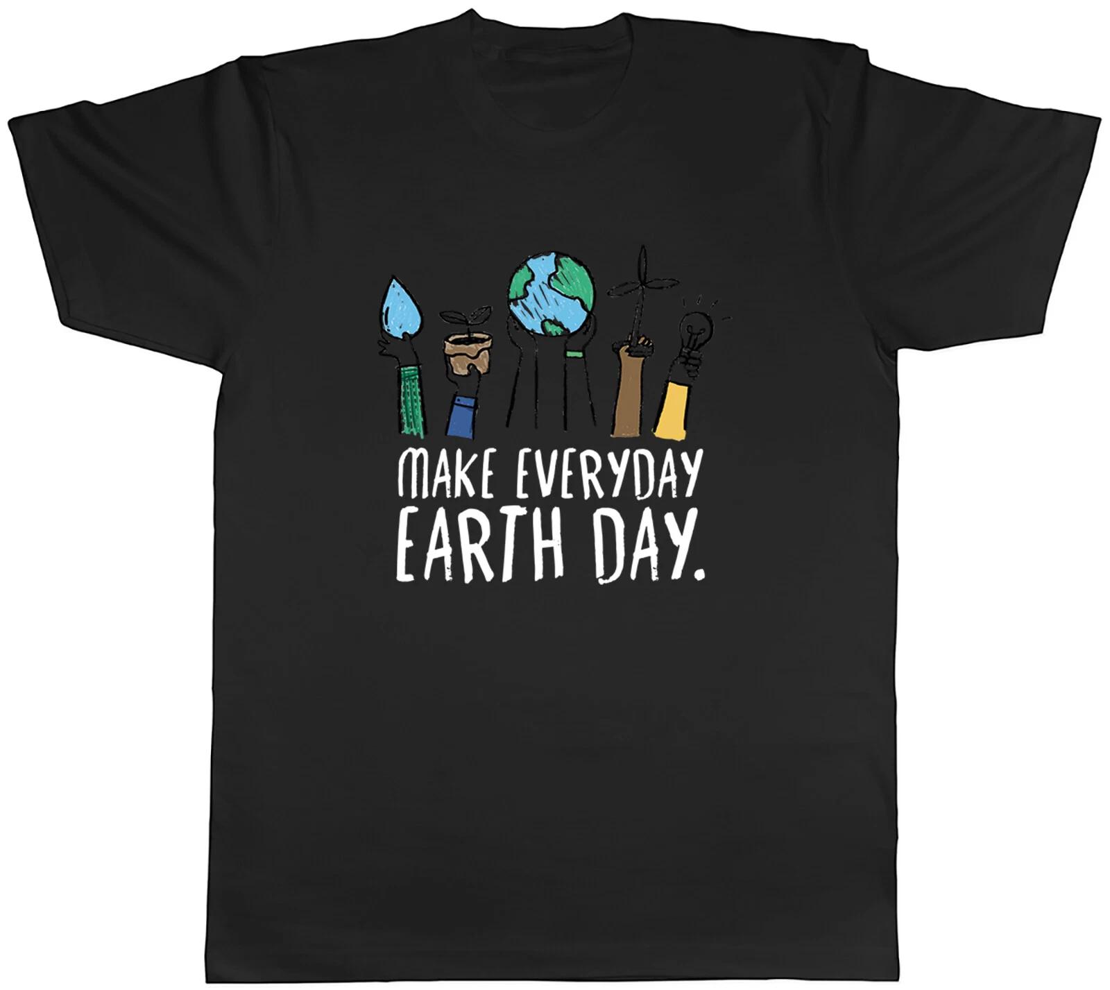 Earth Day Mens T-Shirt Protect the Planet Everyday Unisex Tee Gift XL