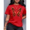 T-shirt Casual Kunxia da Donna con Stampa Fiocco, Maniche Corte e Girocollo. Realizzato in Leggero Perfetto per la Primavera A