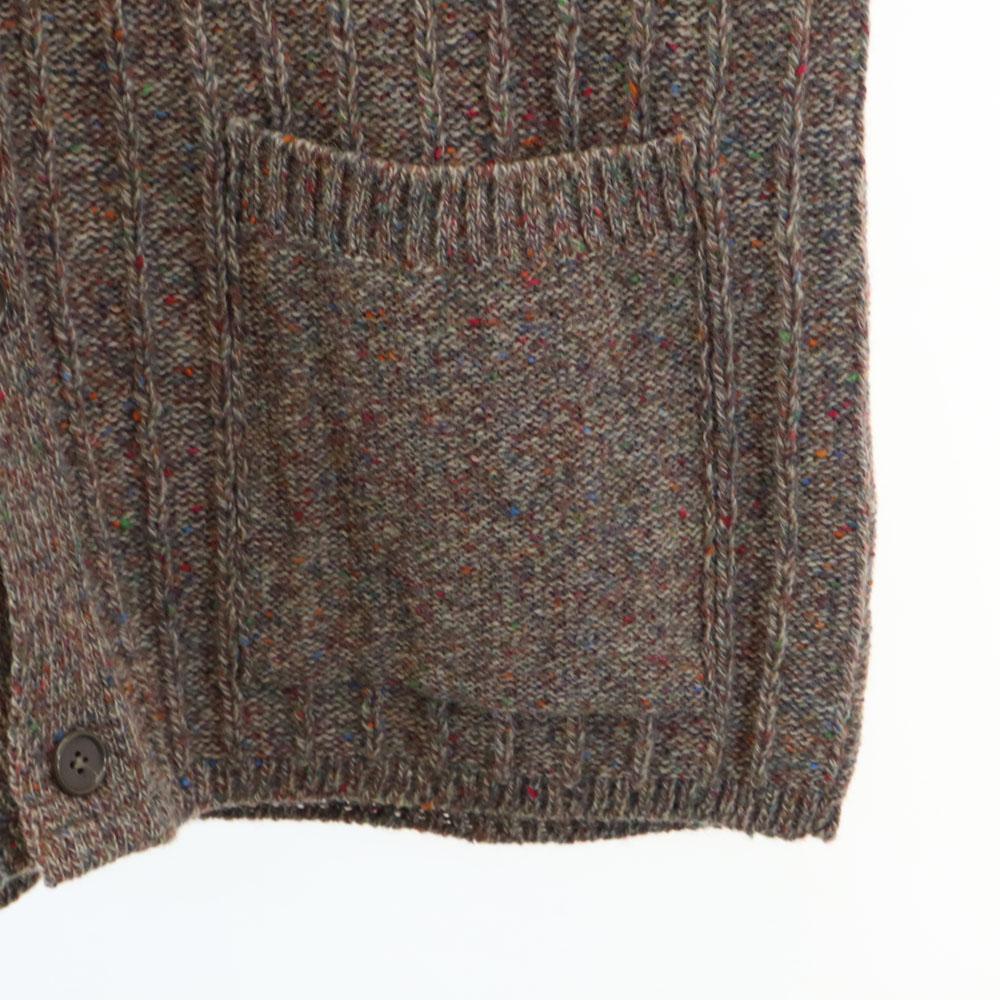 Ungetragen Taylor Made in Ireland Langarm Strick-Cardigan M Braun Nep Herren Gebraucht