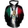 Mens Hooded Sweatshirt With 3D Digital Print Loose Fit Long Sleeve Pullover Fall Casual Wear
