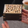 Chinese Style Purple Sandalwood Square Incense Burner Plate, Creative Home Living Room Supplies, Small Aromatherapy Furnace, 1Pc