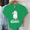 I Just Love My Bunny Print Unisexs Clothing Summer 2023 Funny Animal Tshirts Kawaii Short Sleeve T Shirt Unisex Streetwear Tops