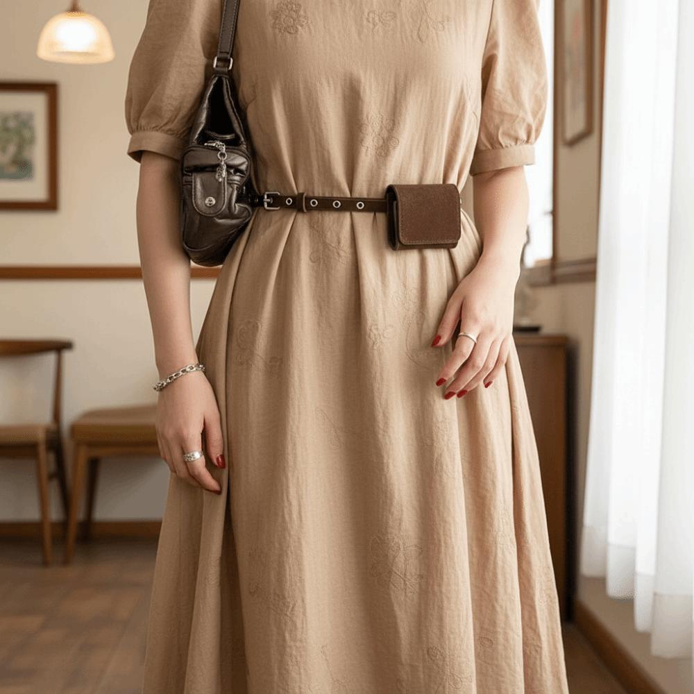 PU Belt Waist Bag Suede Waist Packs Mini Women Belt Bag  Outdoor