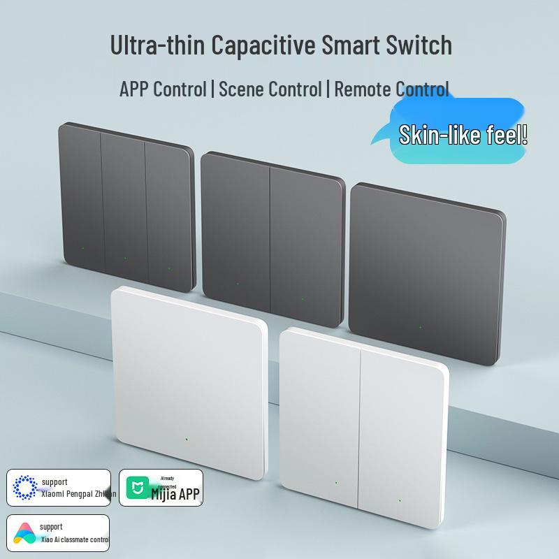 Ultra-thin Skin-Feel Switch Panel with Mijia App & Xiaoai Tongxue Voice Control