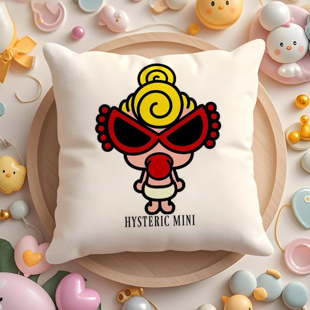 Japan Fashion HHysteric MMini Cushion Cover Plush Fabric Soft DoubleSided Printed Sofa Warm Winter Home Gift Pillow Cover