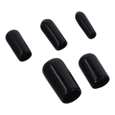 50 Stück schwarze Gewindeschutzkappen aus PVC-Gummi, extrem flexible Möbelfüße