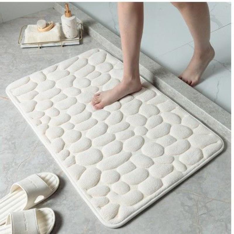 Non Slip Mat Bathroom Bath Mat Cobblestone Embossed Mat In Bathtub Floor Rug Shower Room Doormat Memory Foam Cobblestone Mat