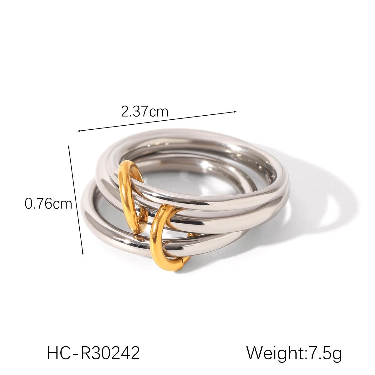 

Stainless steel stackable plain ring, Instagram style premium band, non-fading titanium steel hand jewelry