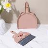 Cartoon Bear Small Broom Dustpan Combo - Handheld Table Sweeper with Hanging Hook, Perfect for Home, Office & Car Cleaning