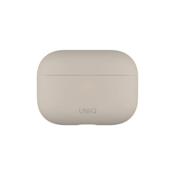 Etui do AirPods Pro UNIQ Lino Silicone - case pokrowiec beżowy