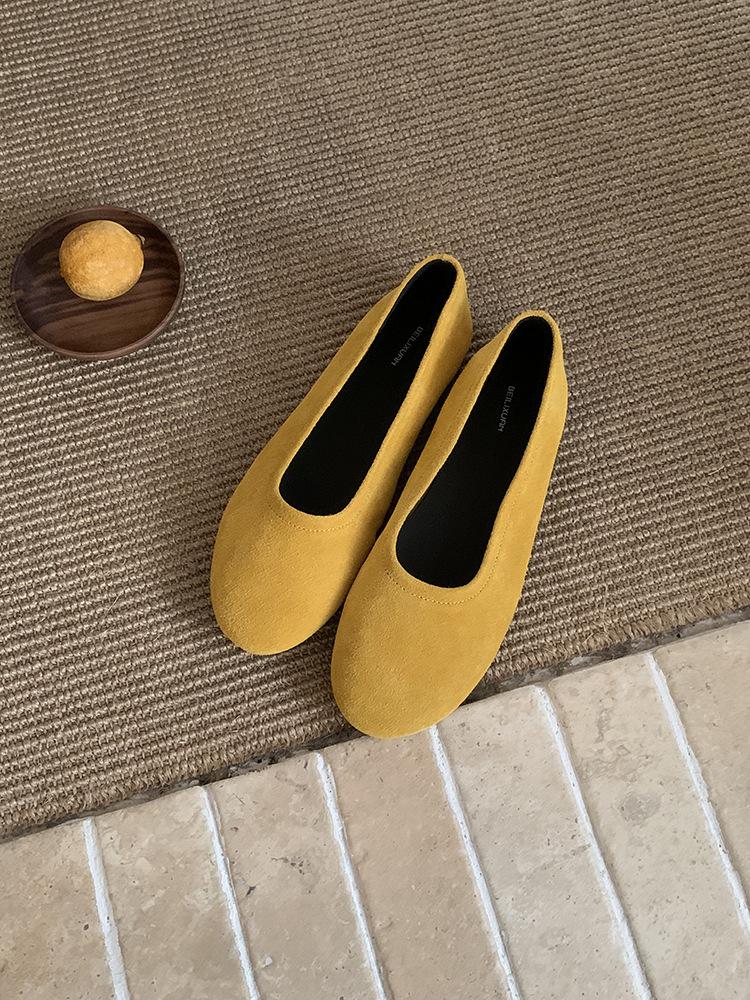 Soft-soled French Single Shoes Women's 2025 Autumn Fashion Flat-soled Evening Shoes with Skirts Mary Jane Doudou Shoes Tide