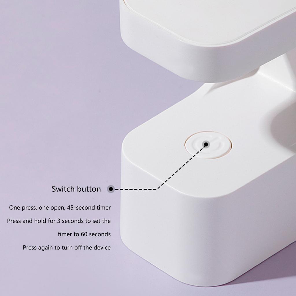 Portable UV Nail Lamp 6 LED Beads 45S 60S Timer Fast Curing USB Powered Gel Polish Dryer for Gel Polish DIY Manicure