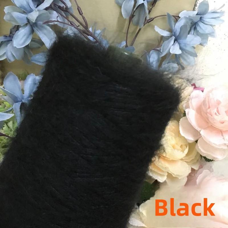 Wool Angora Yarn 3-Ply Long Velvet Wool Sweater Knitting Yarn Hand Crochet Fine Merino Wool Content 33% for Clothing Acco...