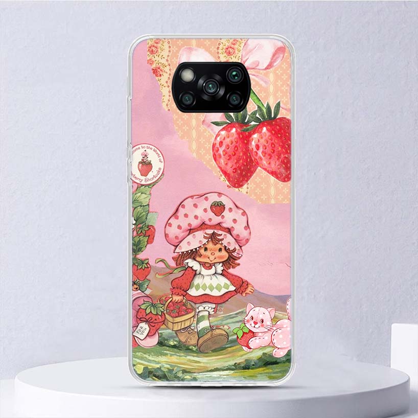 Strawberry Cartoon Girl Soft Case For Xiaomi Poco X7 X6 X5 X4 X3 Nfc F7 Ultra F6 F5 Pro Phone Cover F4 Gt F3 M5S M4 M3 M5 M6 Coq