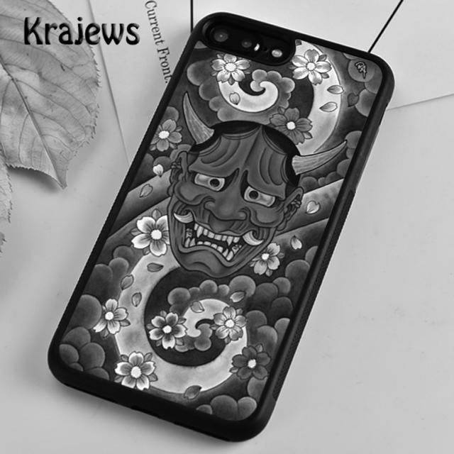 Krajews Japanese Hannya Mask Phone Case Cover For iPhone 17 Air 16 15 14 plus 12 13 pro max coque Shell Fundas