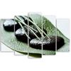 Päťdielny obraz na plátne Natura Zen Leaf Stones