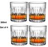 4PCS Fashion Whiskey Glasses, Scotch Whisky, Bourbon, Cocktails, RUM, Durable Whiskey Glasses