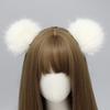 Bear Ear Hair Clip Anime Maid Side Pin Y2K Furry Faux Furs Animal Ear Barrette for Masquerade Party Creative Hair Decors