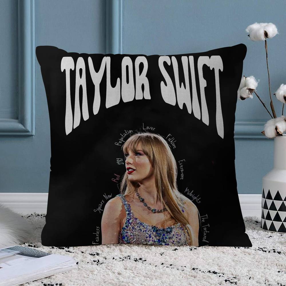 Pop Singer Taylor swift Painting Calligraphy Personalized Pillow Dust Cover Bedroom Kids Party Decoration Pillowcase Gift