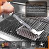 Edelstahl BBQ Grillbürste mit abnehmbarem Griff Sichere Draht-Grillbürste BBQ Reinigungsbürste Grillrost-Reiniger JT436