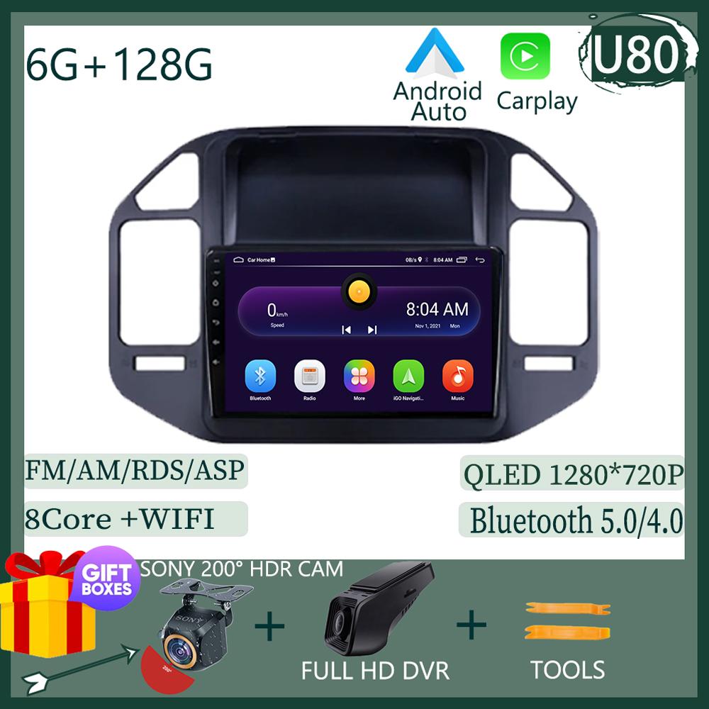 Radio Player Android  For Mitsubishi Pajero V73 V60 V68 2004-2011 Car Video Touch QLED Screen Auto Stereo WIFI GPS BT NO 2 DIN