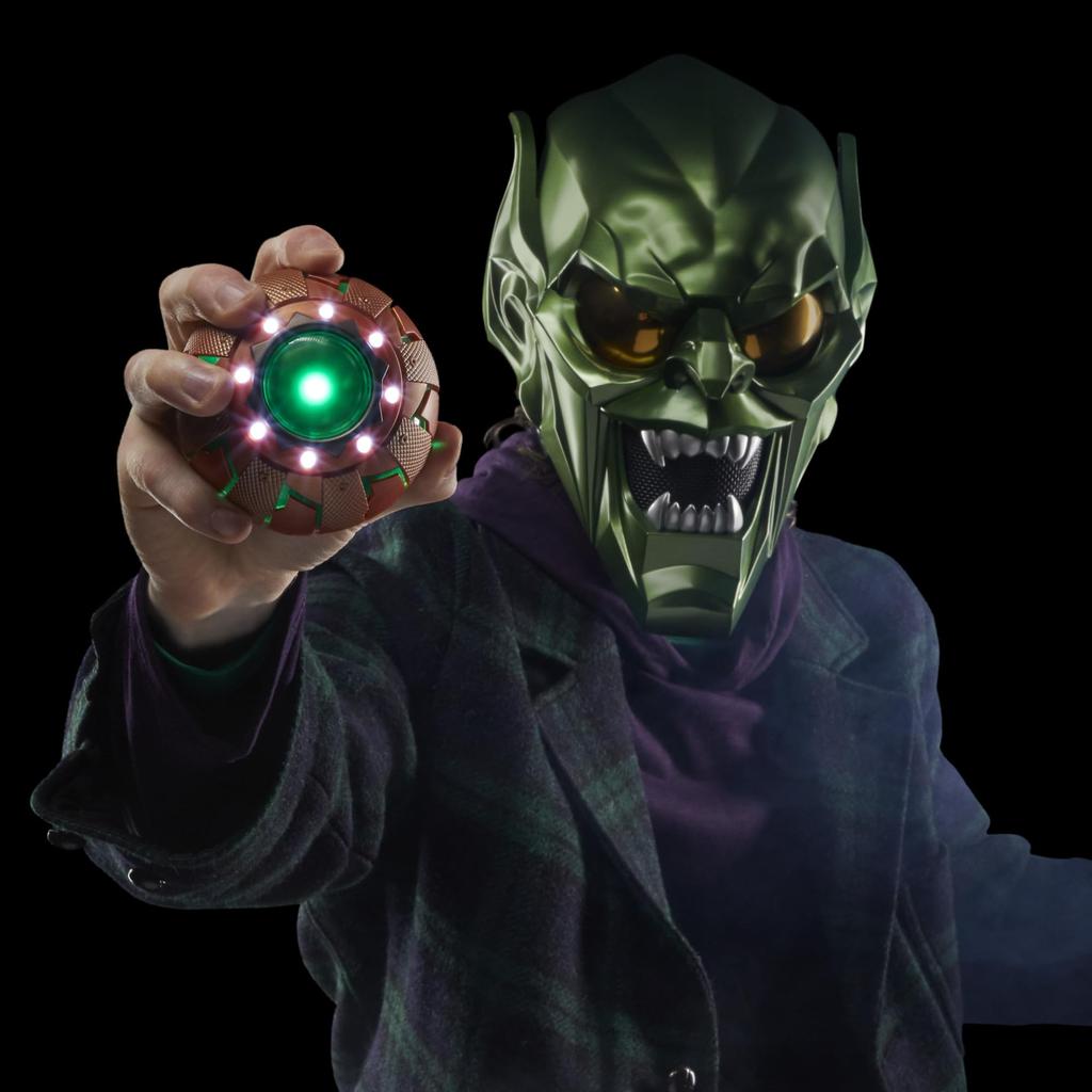 Hasbro MARVEL Legends Series Green Goblin Electronic No Way Home Adult Collectible Gear F9004 Pumpkin, Spider-Man Role-Playing (Authentic)