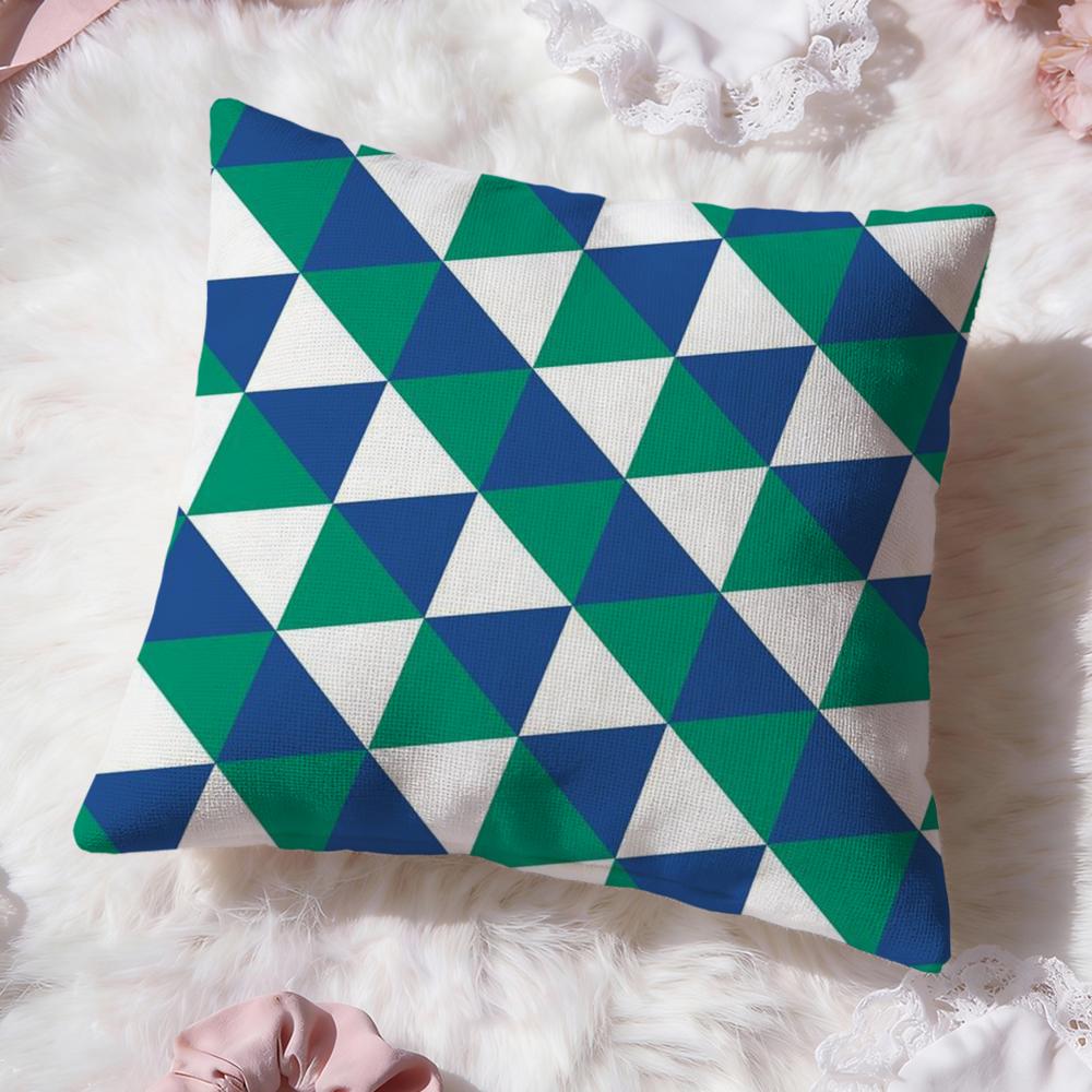 Triangle Array Cushion Cover Premium Comfort Reversible Pillow Cove Two In One Design for Any Room  Car Interior