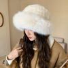 Winter Hat Women's Plush Bucket Hat Fashionable Cold Protection Ear Protection Plush Hat Basin Hat
