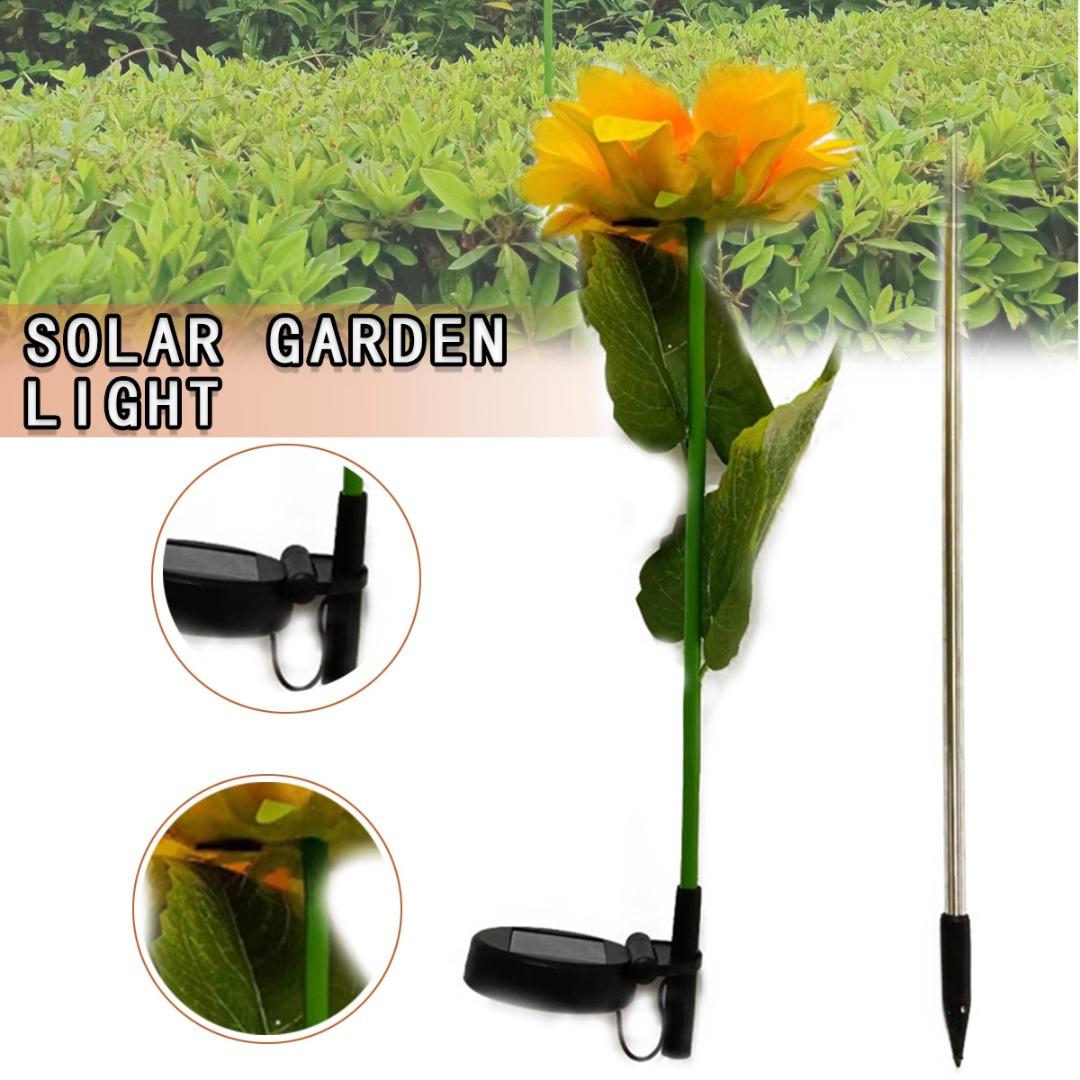 

PDTO Подсолнечник Солнечные светодиодные фонари Сад Открытый двор Водонепроницаемый декоративный с колом